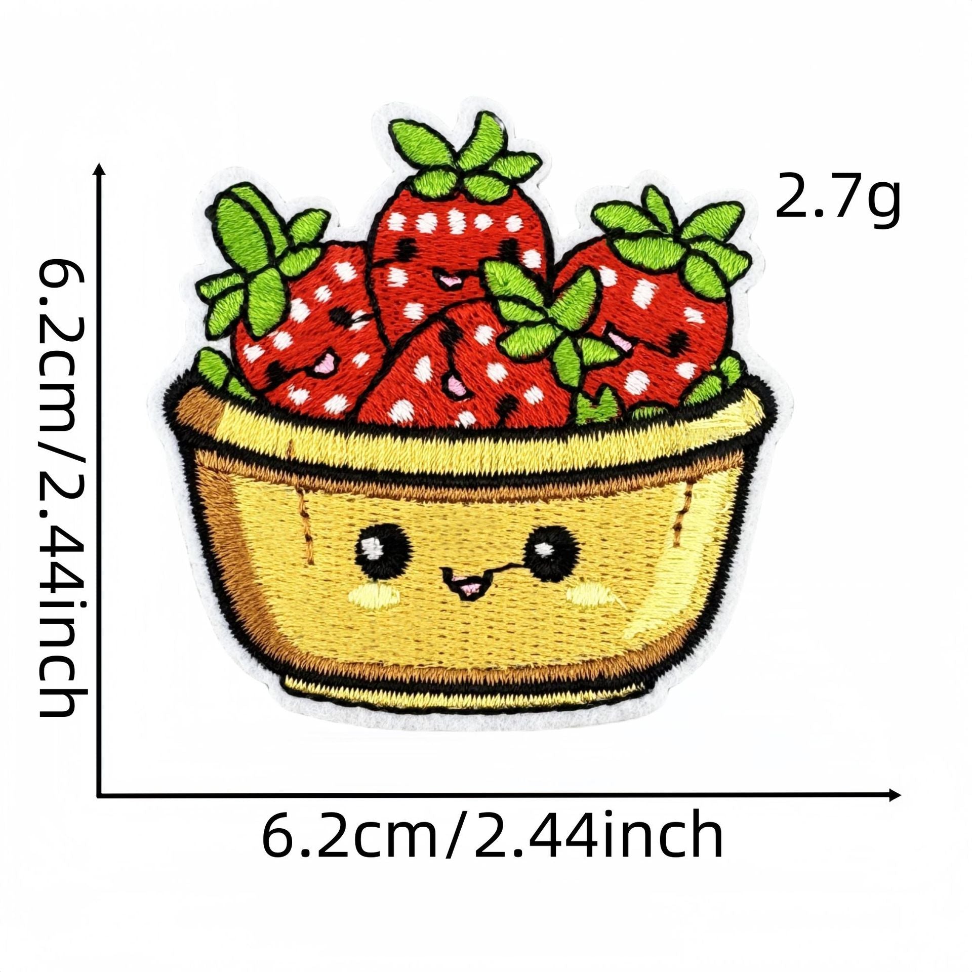 Wholesale Cartoon Strawberry Embroidery Cloth Patch  Embroidery Patch Accessories