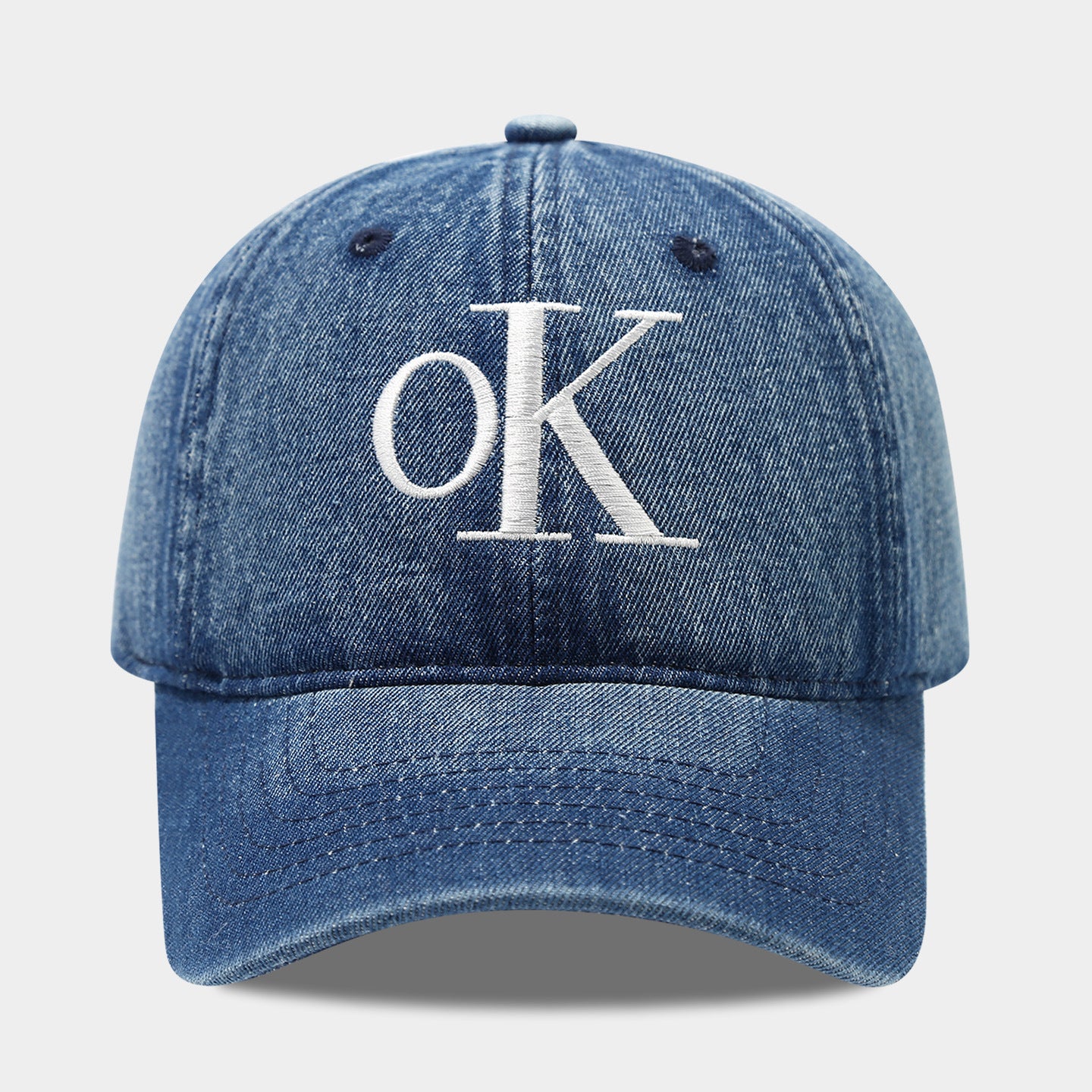 New Classic Ok Letter Hat Embroidered Adjustable Baseball Cap