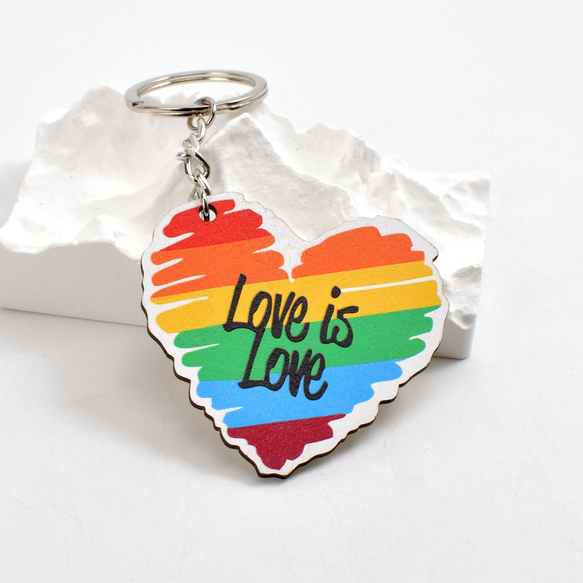 Wholesale Love Is Love Pendant Letter Keychain