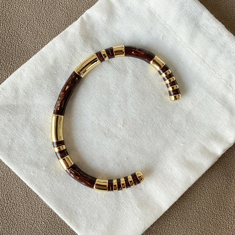 Wholesale black white and gold Layered Bracelet Set