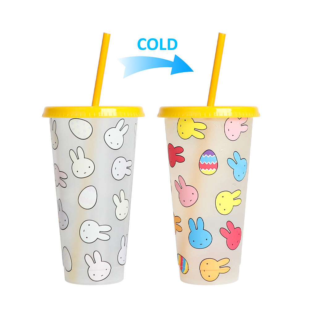 Wholesale Easter Single Layer PP Plastic Color Changing Cup