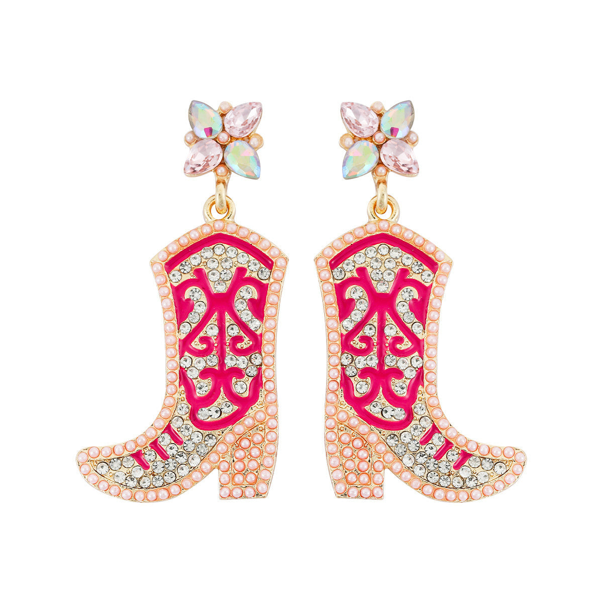 Wholesale Love Boots, Rice Bead Alloy Earrings