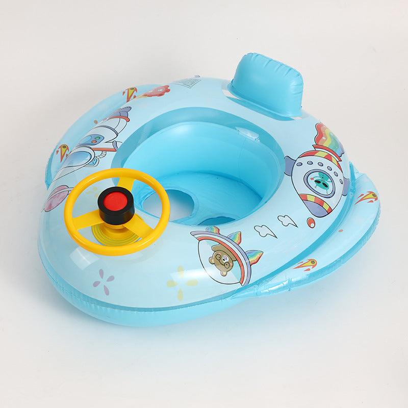 Anillo de natación de dibujos animados de dibujos animados inflables de los dinosaurios anti-rollover inflables