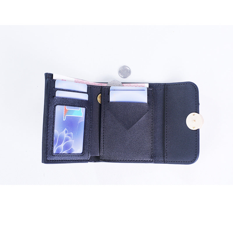 Wholesale PU Leopard Print Short Portable Wallet