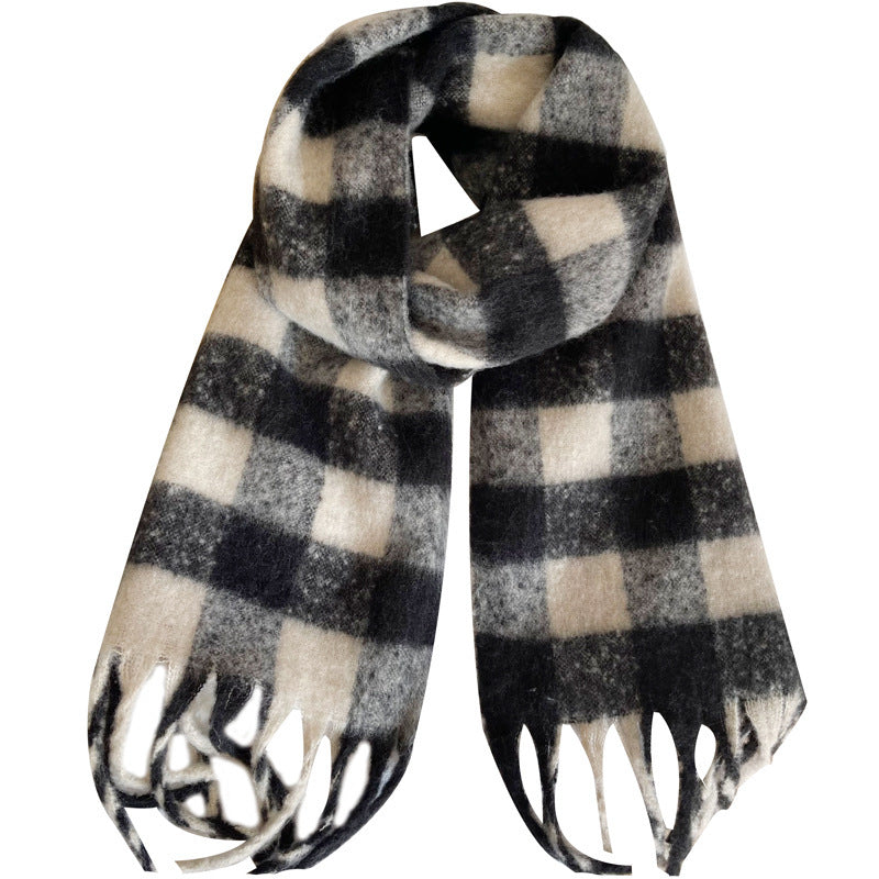 Wholesale Plaid Long Acrylic Imitation Cashmere Scarf