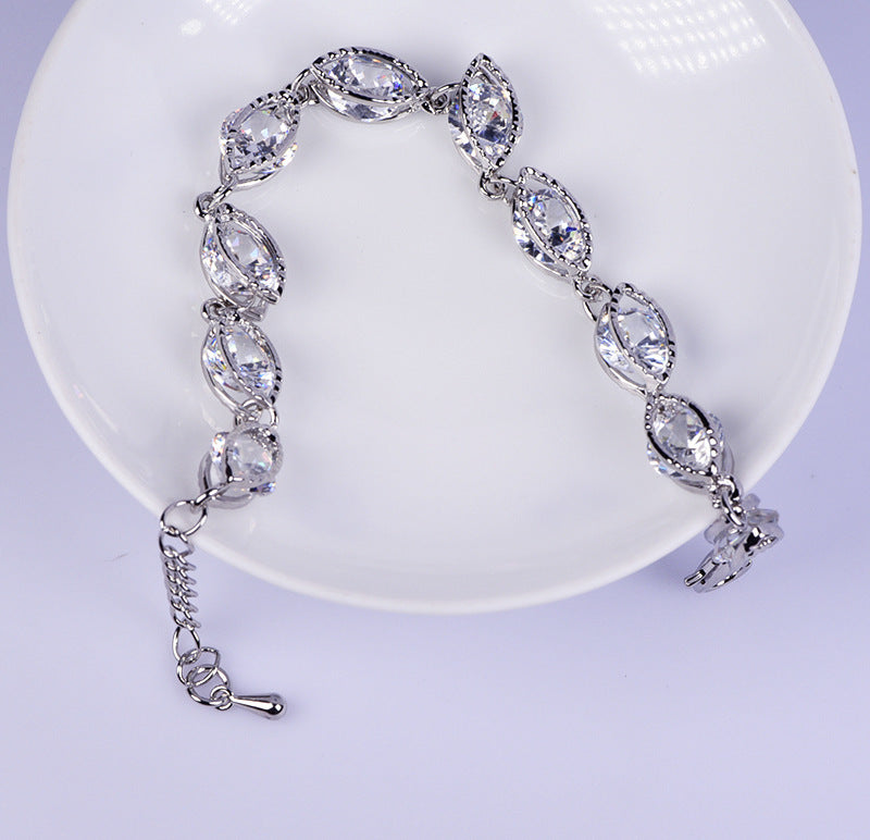 Wholesale Rose Crystal Alloy Bracelet