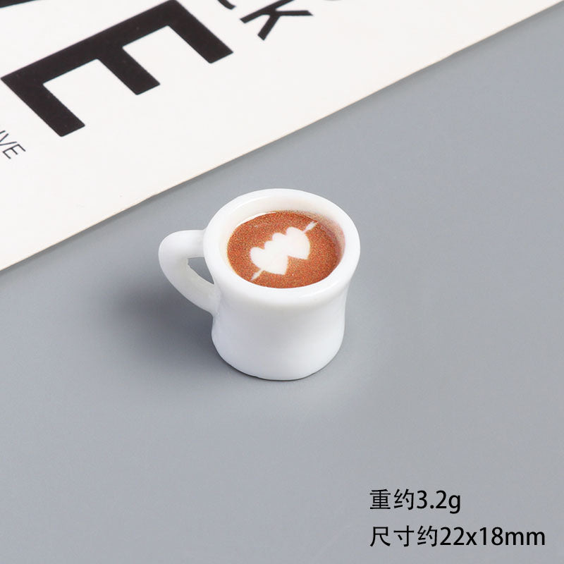Wholesale Resin Miniature Coffee Cup Plate And Saucer Doll Accessories