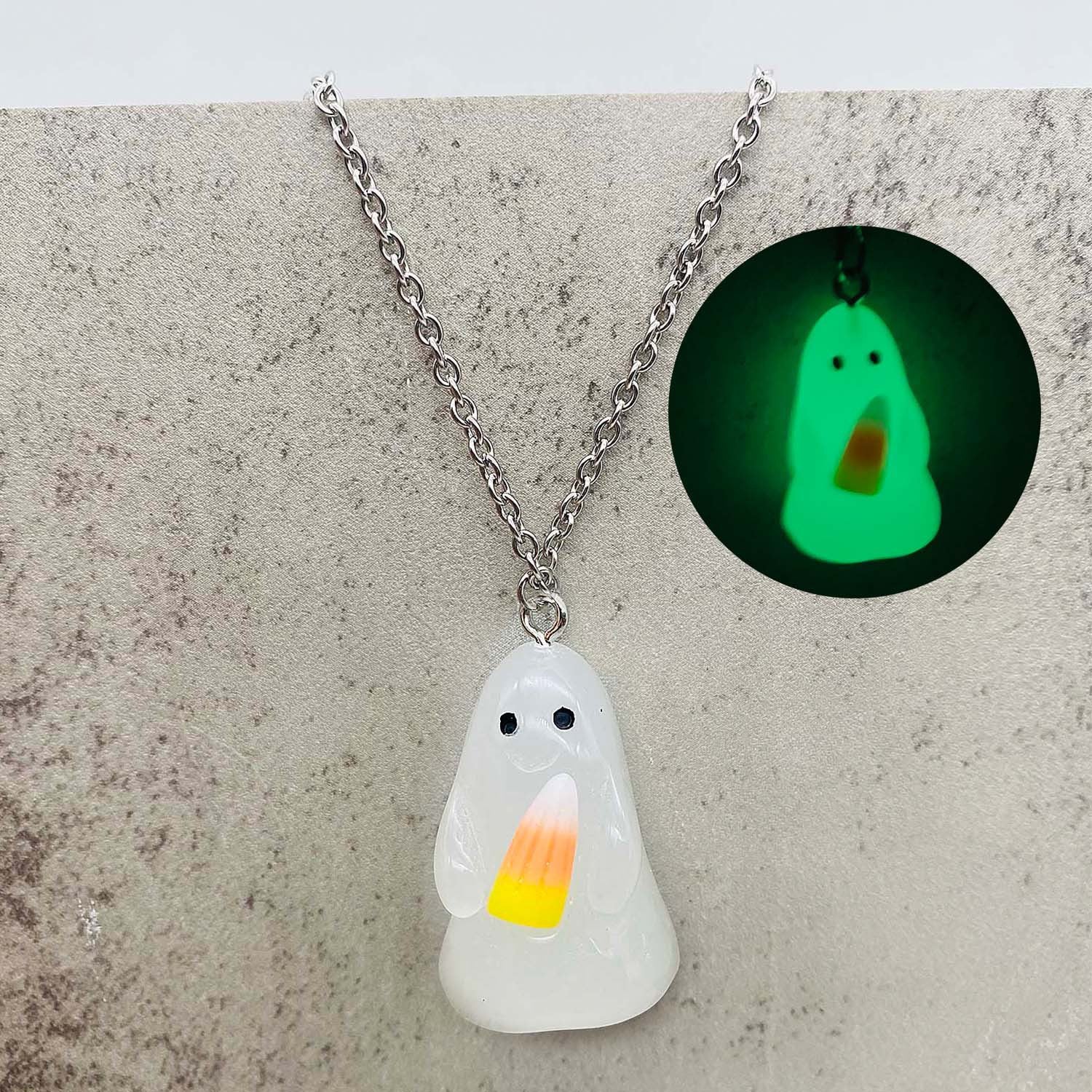 Wholesale  3D Glow-in-the-Dark Ghost Pumpkin Candy Corn Pendant Earrings