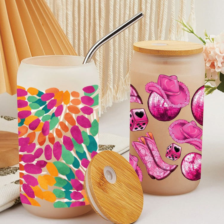 Wholesale Colorful and cute animal cartoons  16oz Cup UV DTF Wraps