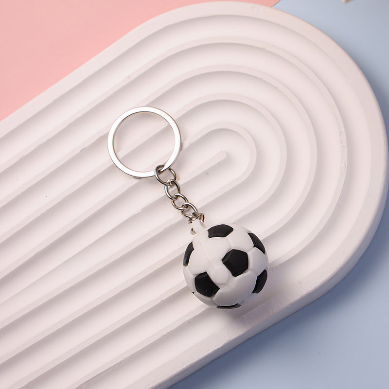 Wholesale simulation Football basketball small pendant doll keychain