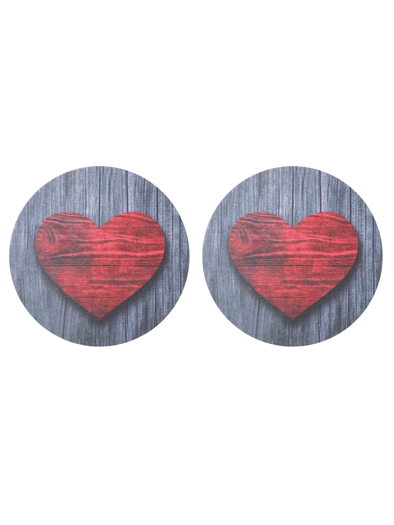 Wholesale Valentine's Day Couple Love Pattern Wear-Resistant Round Leather Coasters