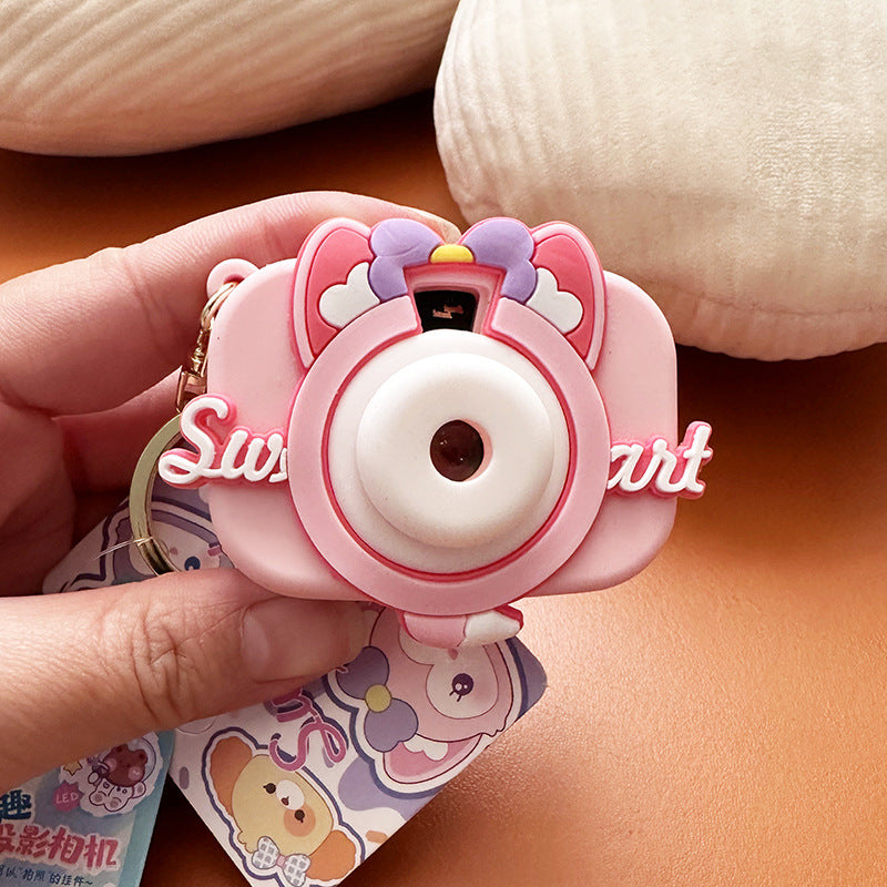 Wholesale Cute Rainbow Projection Camera PP Keychains