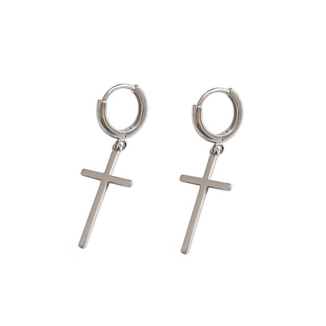 Wholesale Buckle Cross Earrings Neutral Unisex Daily