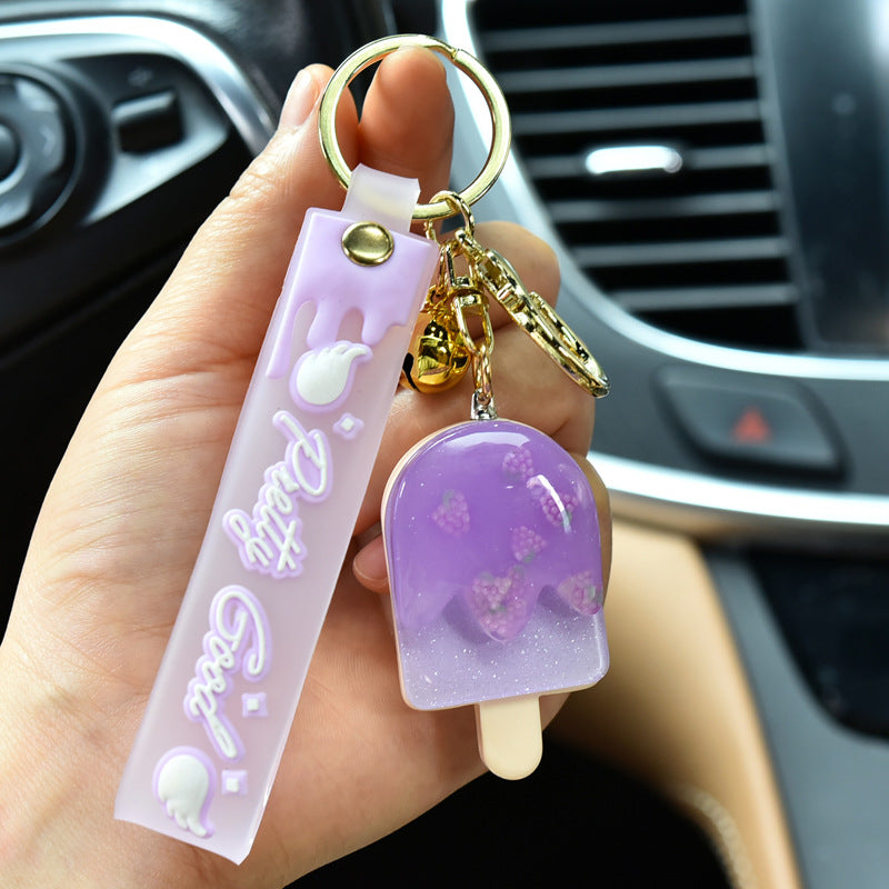 Wholesale Cartoon Ice Cream with Lights Acrylic Illuminated Keychains