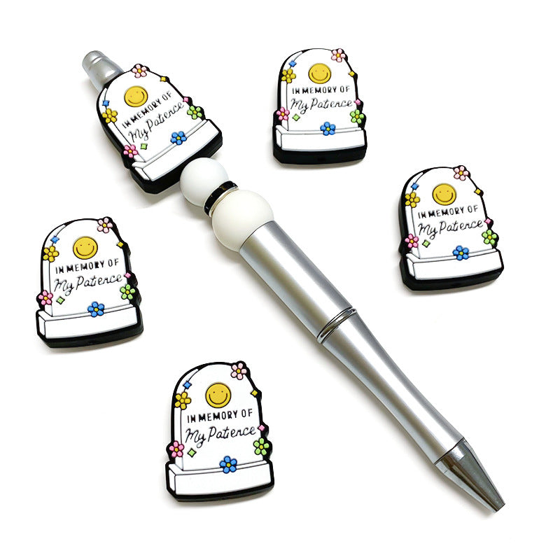 Wholesale  10pcs Creative Silicone Teether Beads Baby DIY Necklace Loose Bead Pacifier Chain