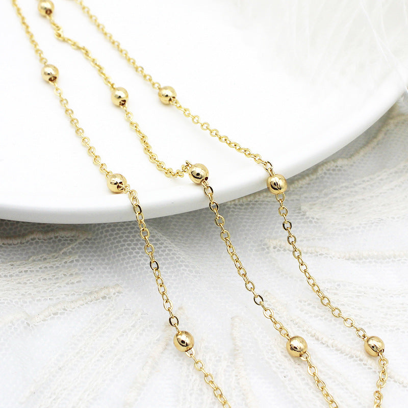 Wholesale of 2PCS Semi-finished Chain Copper DIY Jewelry Accessories