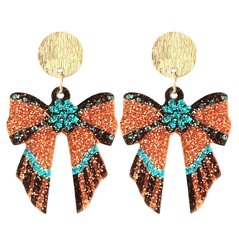 Wholesale Western cowboy style acrylic earrings