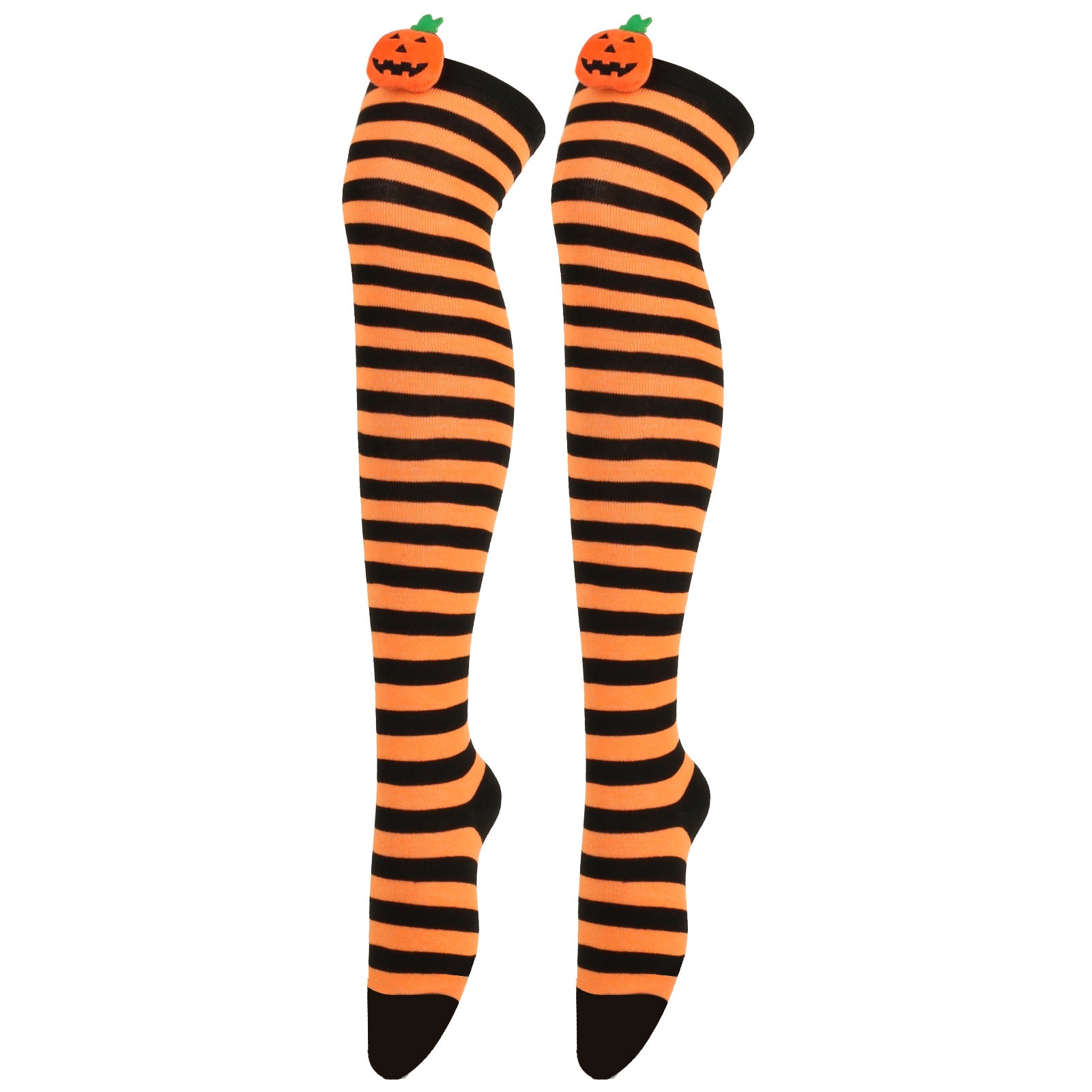 Wholesale Halloween Cartoon Devil Knee-high Striped Socks