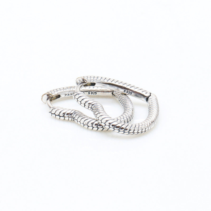 Wholesale Panjia new silver-plated Moments heart-shaped string earrings European and American fashion lovely earrings Valentine's Day gift for women