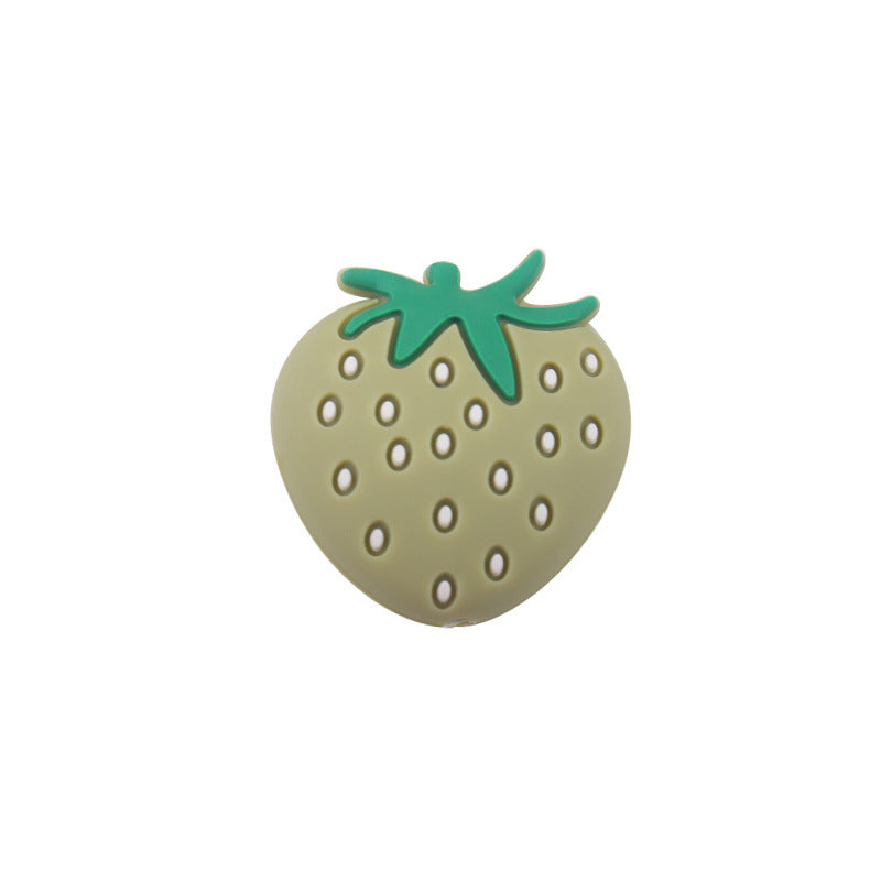 Wholesale 3-pack cartoon strawberry silicone DIY accessories