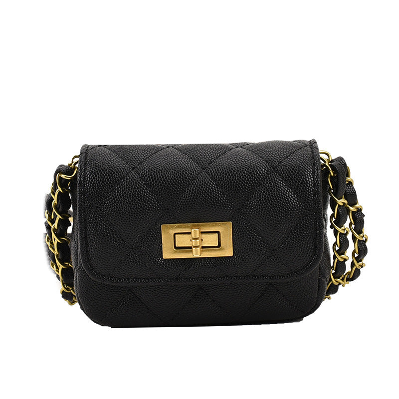 Wholesale PU Gold Coin Chain Diamond Plaid Women's Bags