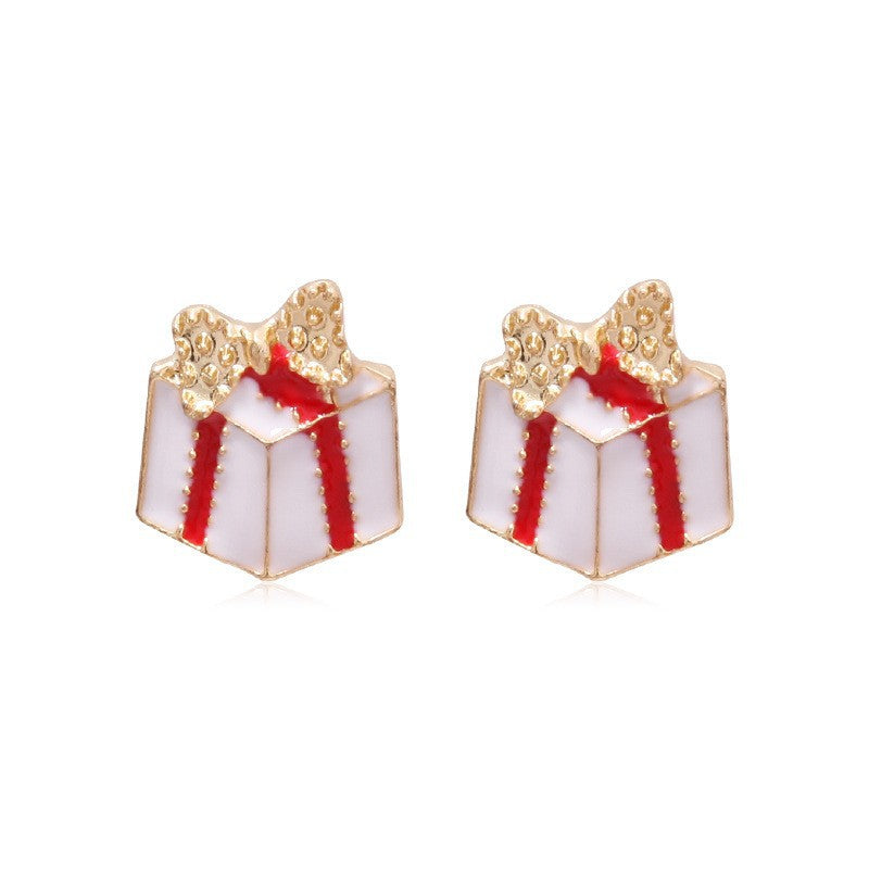Wholesale Christmas snowflake candy bell reindeer earrings