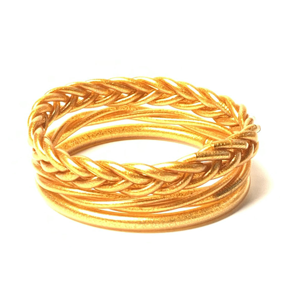 Wholesale Braided Bracelet PVC Silicone Tube Leopard Leather Bracelet Set