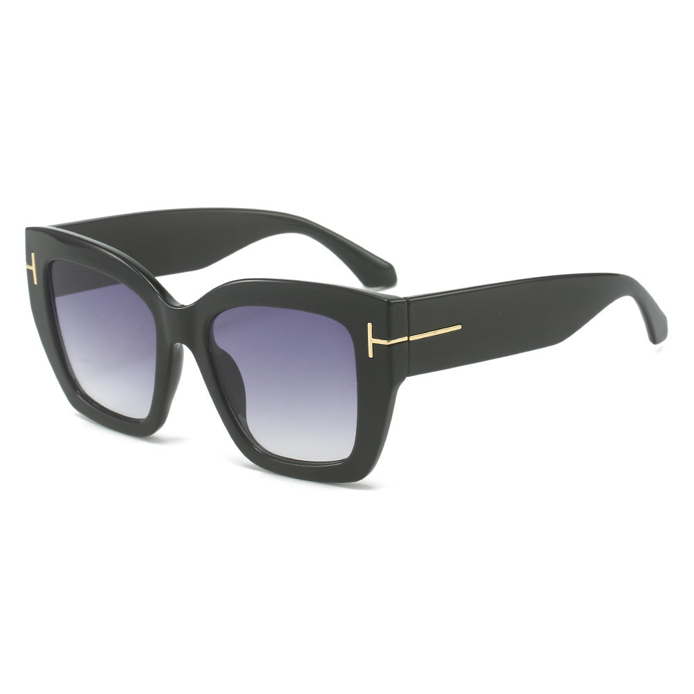 Wholesale Fashion Large Frame T-shaped Cat-eye Sunglasses