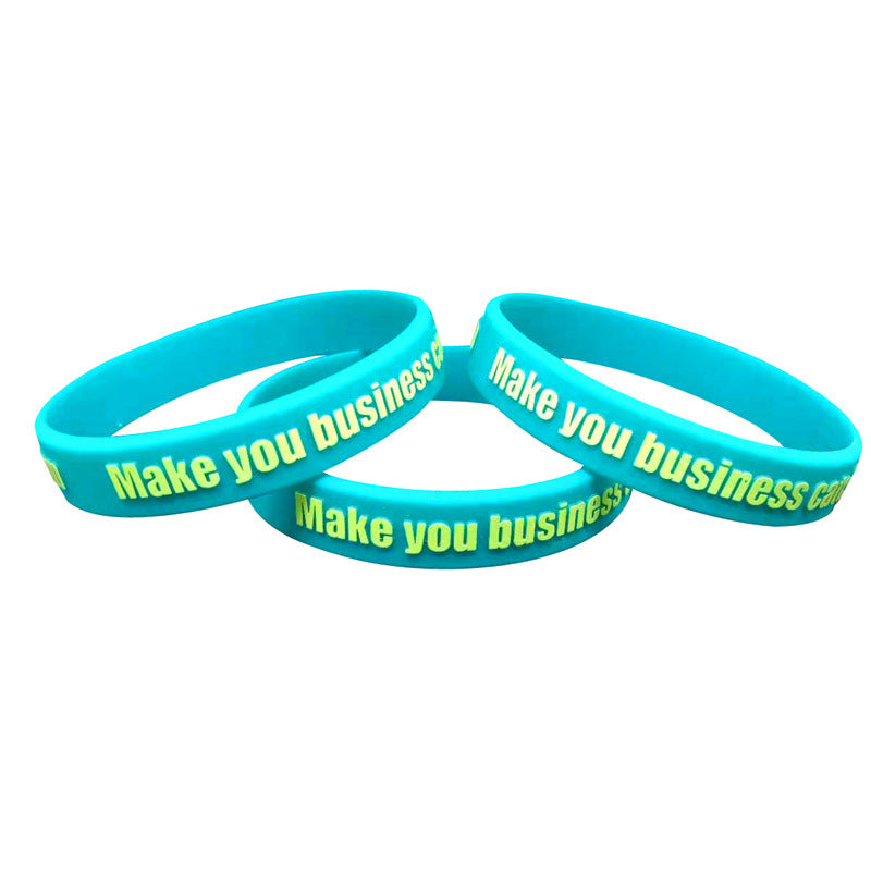 Wholesale Silicone Bump Coloring Glow in the Dark Sports Bracelet