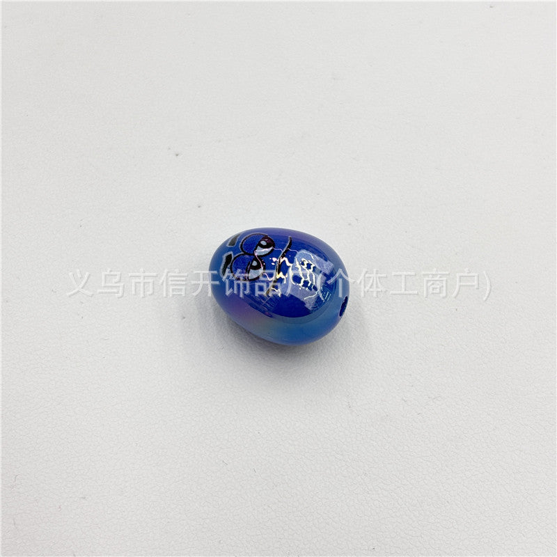 Wholesale 200pcs/pack Acrylic Printed Pigeon Egg Beads Pen