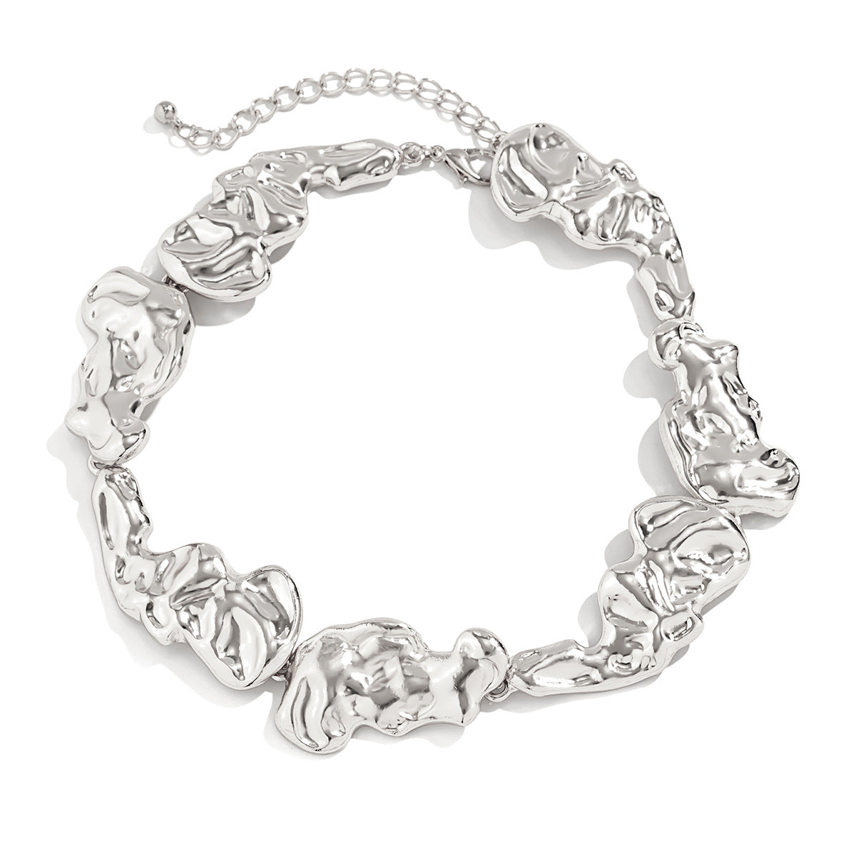 Wholesale Special Shaped Irregular Liquid Metal Necklace Bracelet