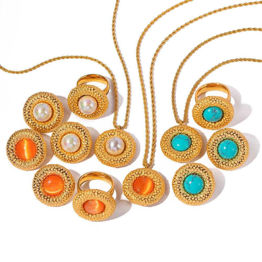 Wholesale 18k Gold Round Stainless Steel Necklaces