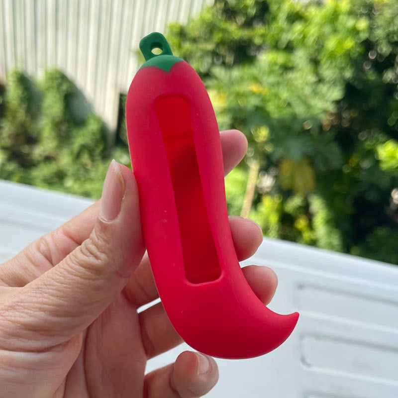 Wholesale Lipstick case silicone protective case bow lipstick bag keychain