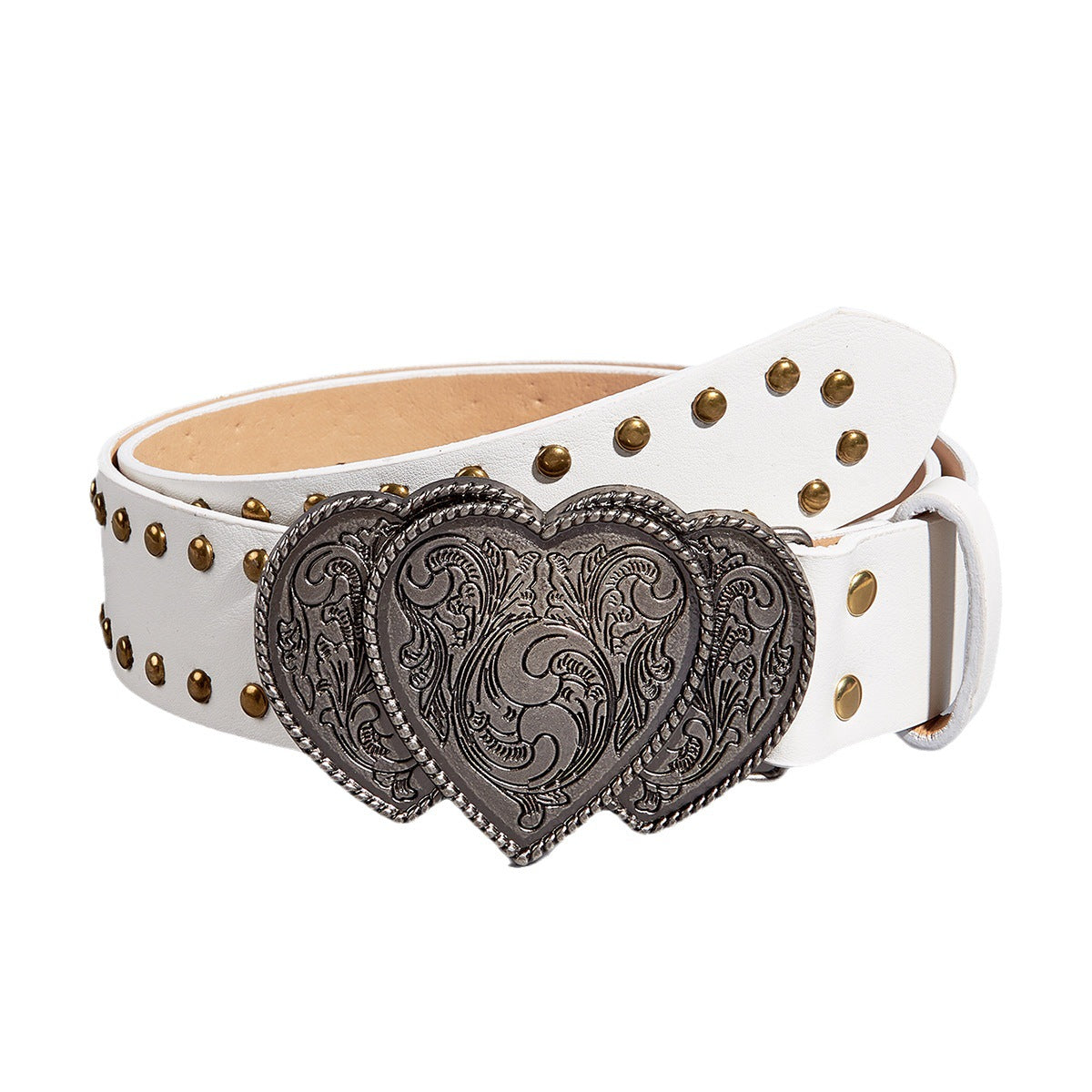 Whoelsale PU Valentine's Day Willow Nail Wide Belt