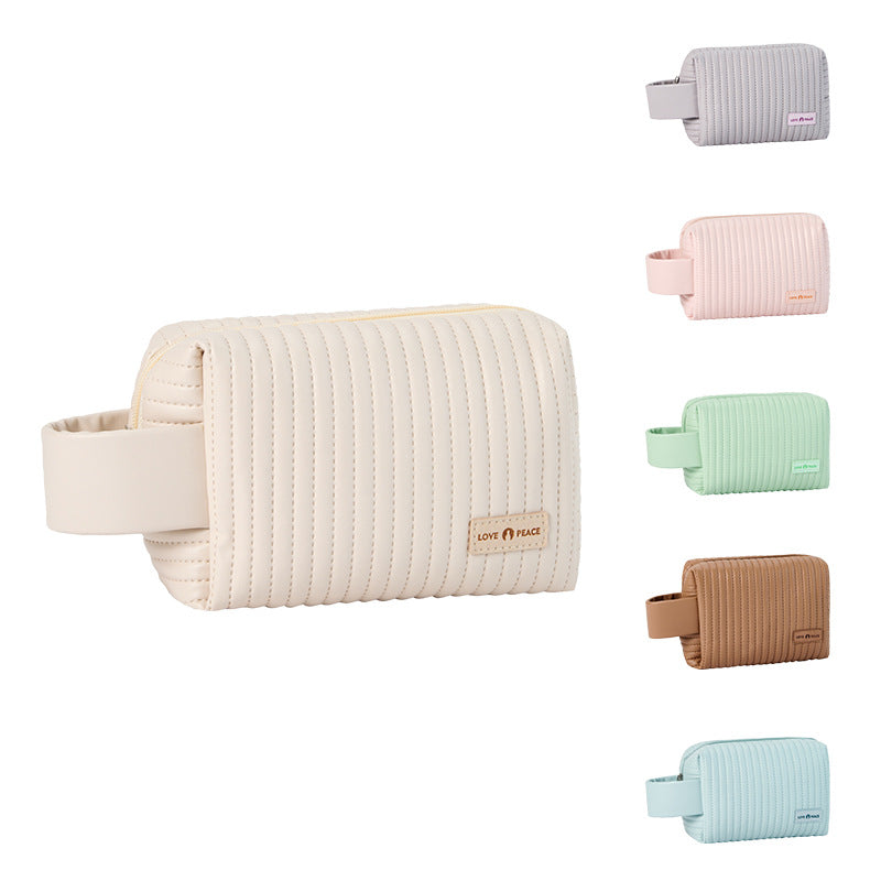 Wholesale Leather Handheld Travel Toiletry Bag