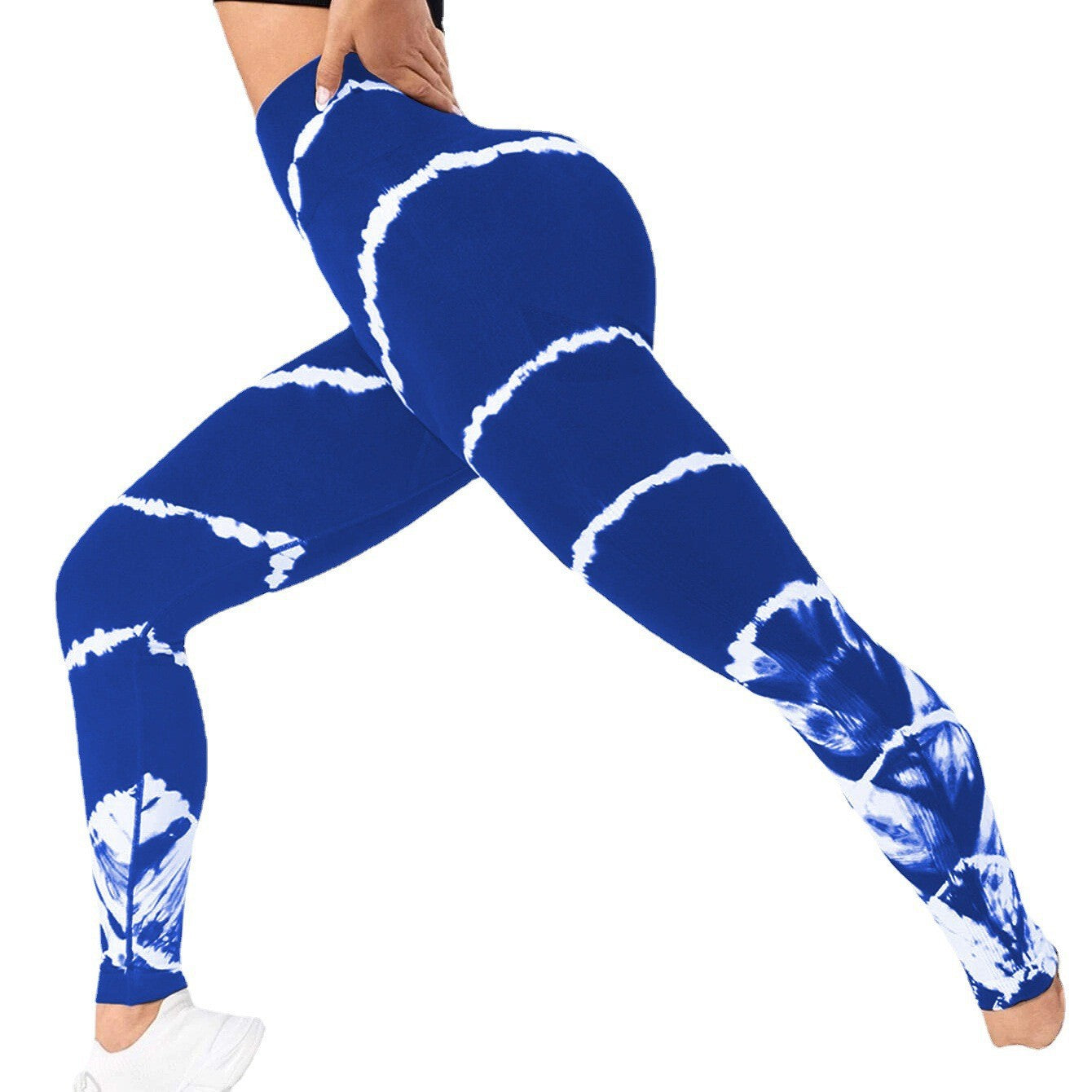 Wholesale Tie-dye Stripe Seamless Yoga Pants Hip-lifting Sports Running Fitness Pants Quick-drying Sports Pants