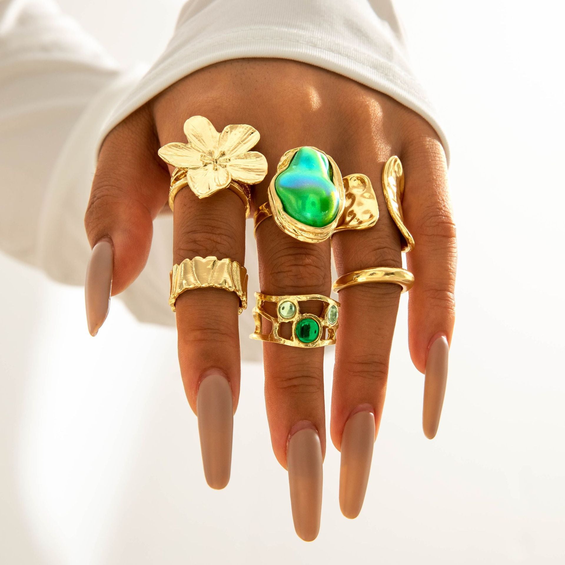 Wholesale Vintage Baroque Pearl Ring Set