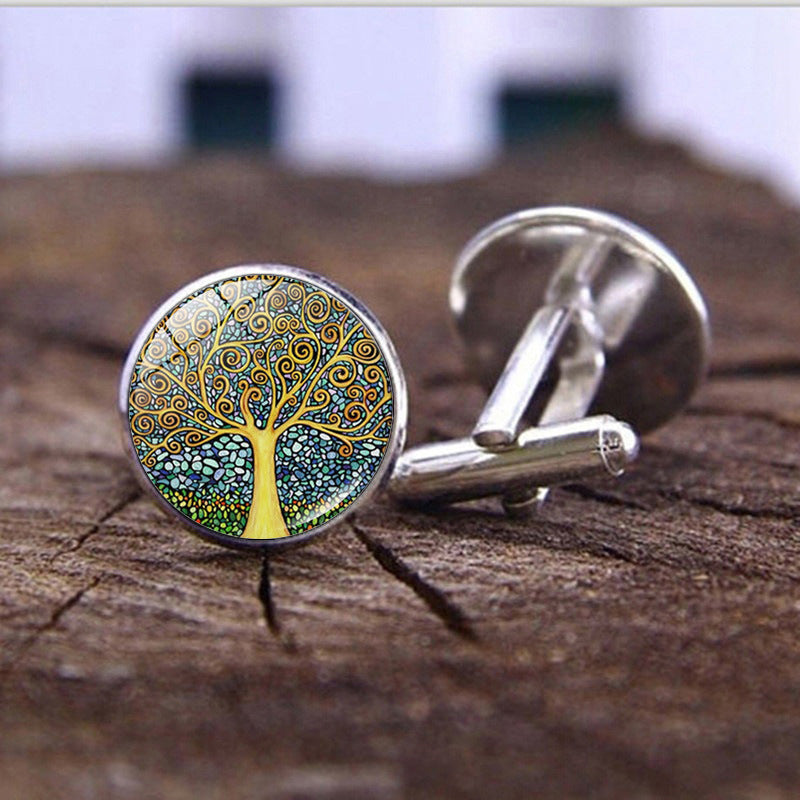 Wholesale Alloy Tree of Life Men's Cufflinks