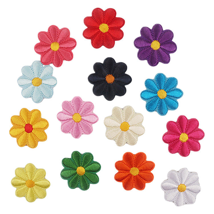Wholesale Polyester Iron On Embroidery Patch Butterfly Floral Design For Clothing Decorative DIY Craft Supply