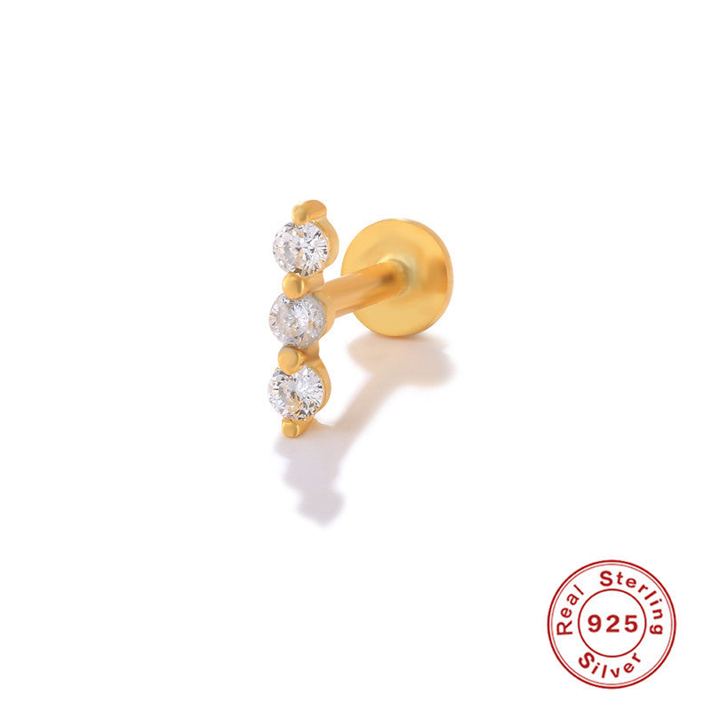 Wholesale S925 Sterling Silver Piercing Inner Thread Ear Piercing Ear Bone Nails