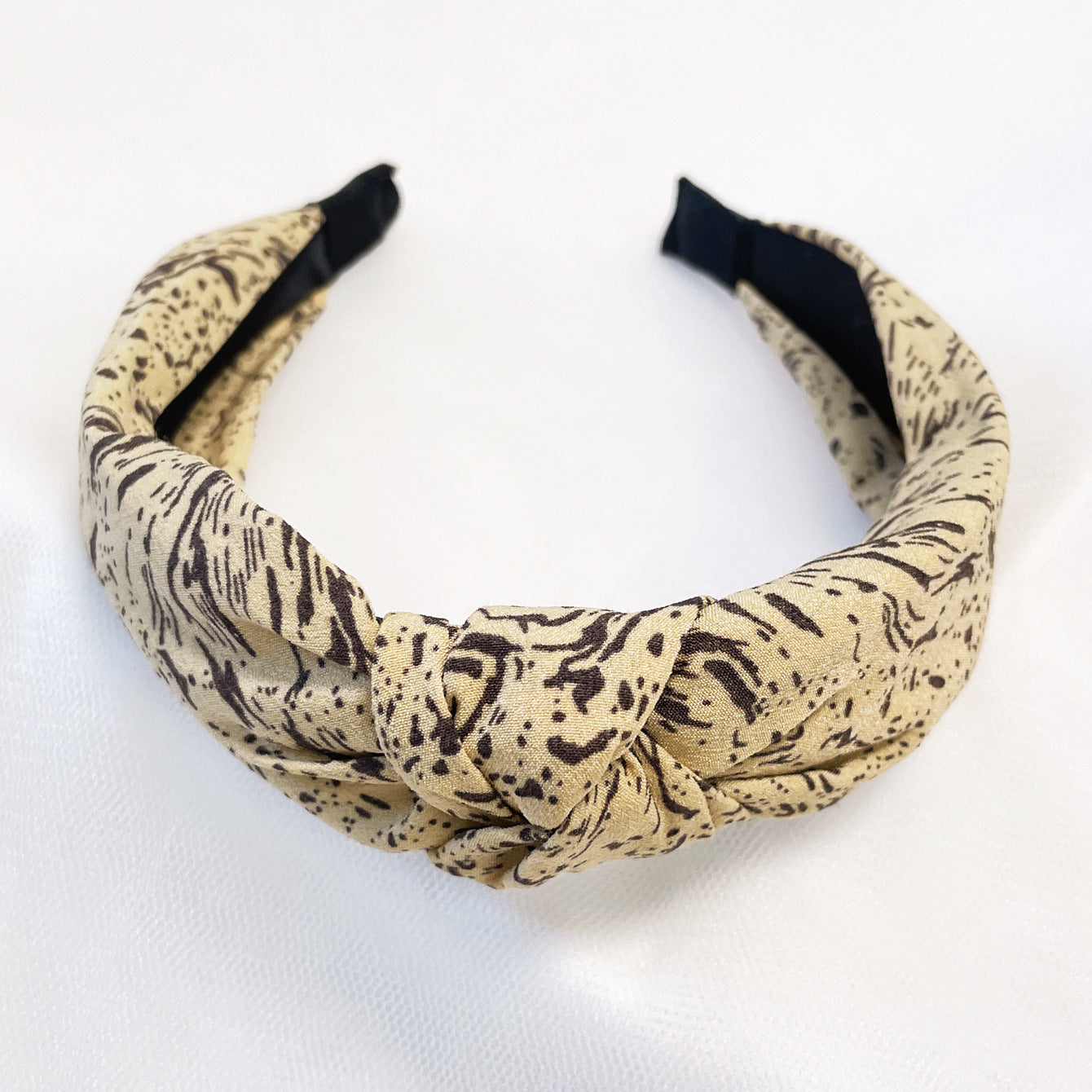 Wholesale Fabric flower cross knot wide edge sweet headband