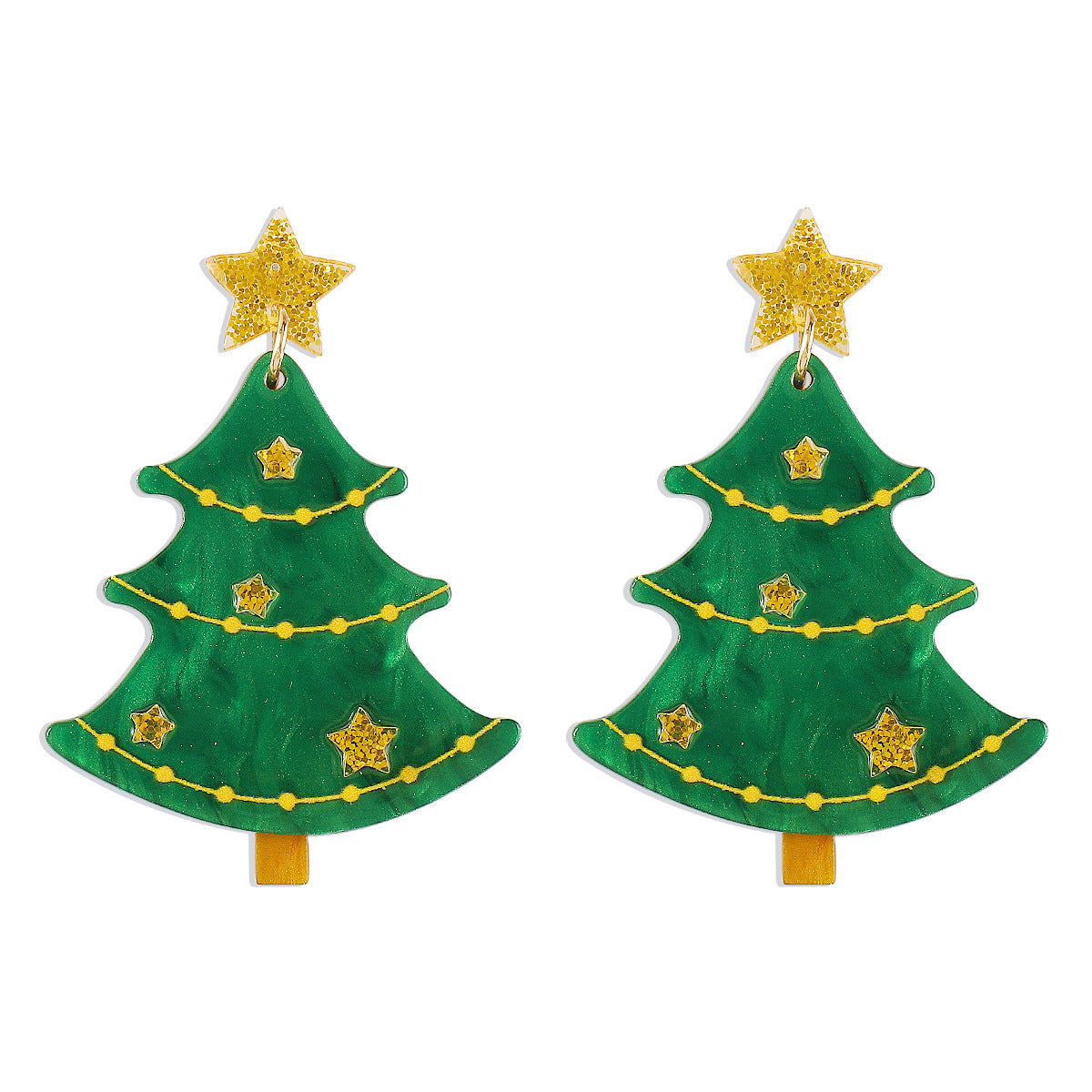 Wholesale Christmas Tree Creative Acrylic Earrings