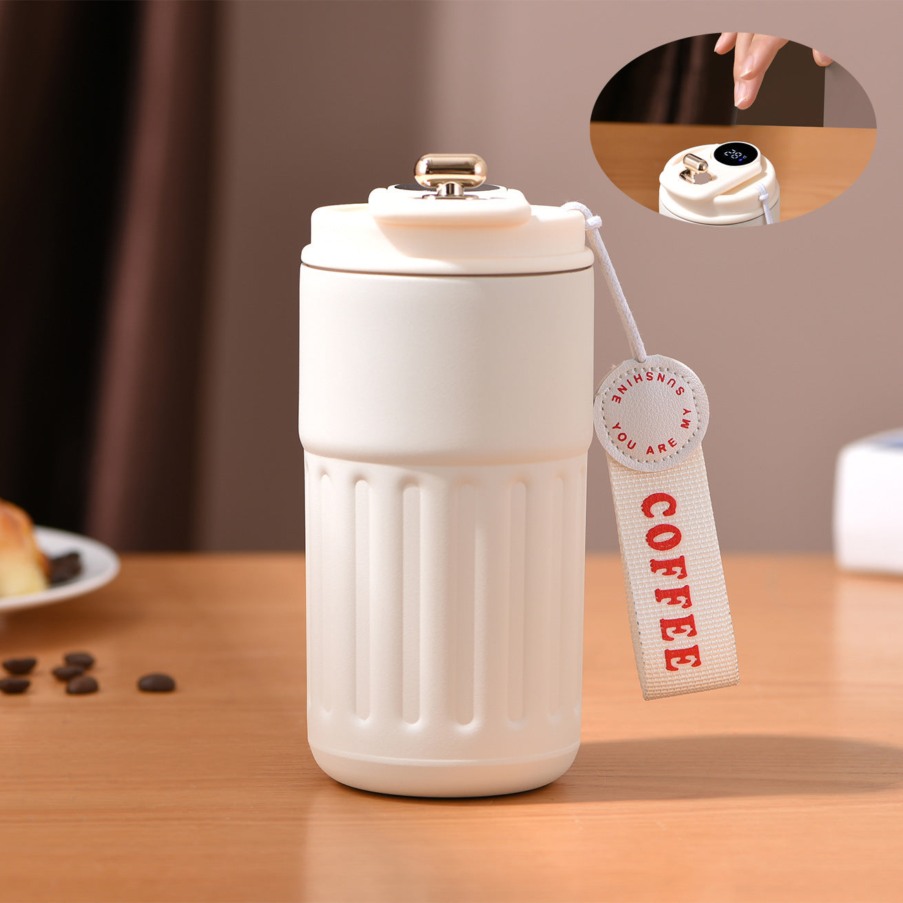 Wholesale Thermos Cup Stainless Steel Handle Rope Portable Hand Cup