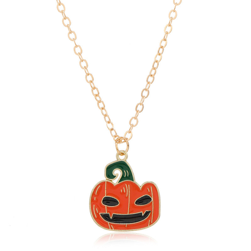 Wholesale Retro Exaggerated Ghost  Ghost Mask  Necklace