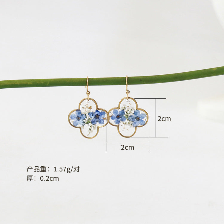 Wholesale 6pcs Stainless steel immortal flower earrings