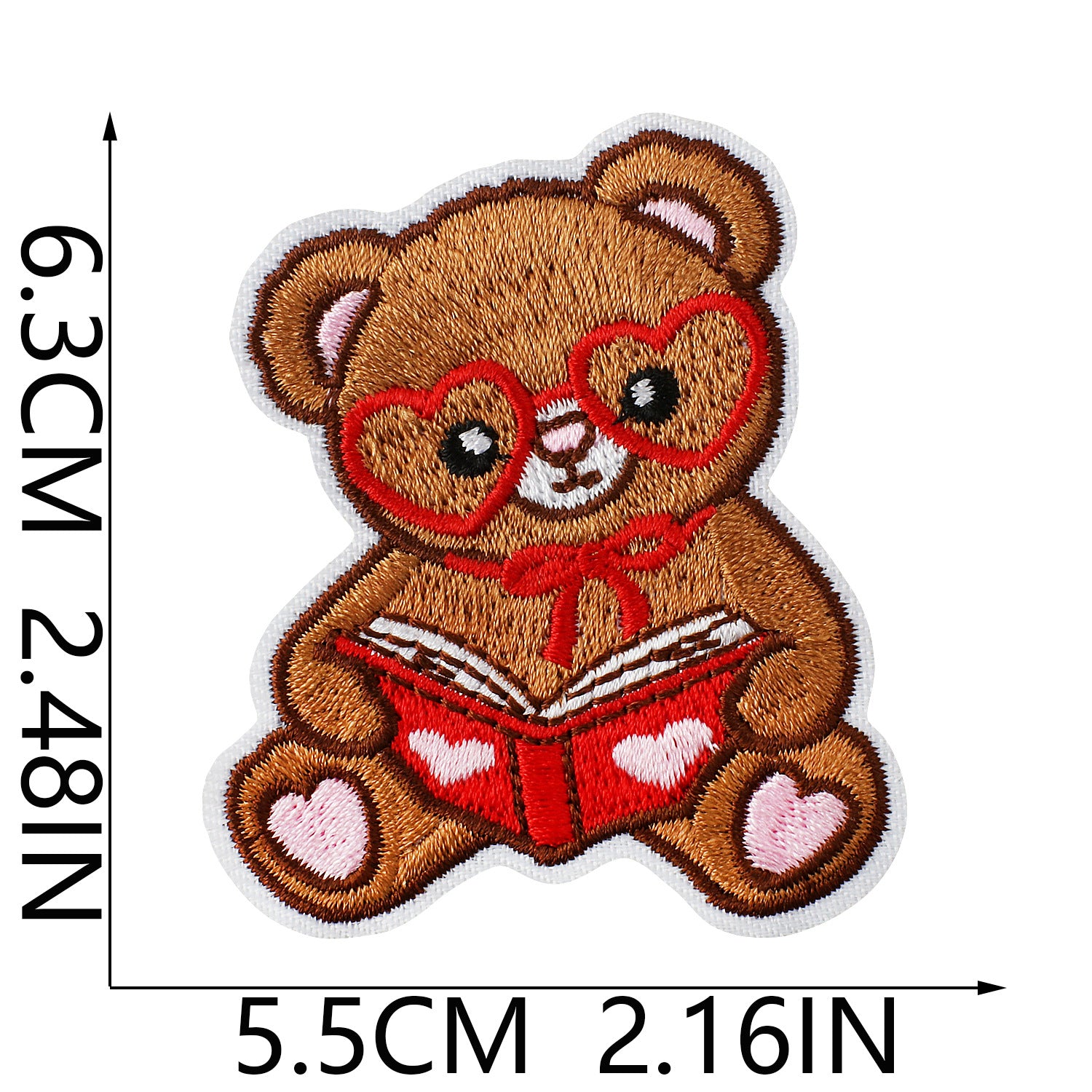 Wholesale Iron On Embroidered Patch Bear Book Design For Bags And Clothing Chic Boutique Craft