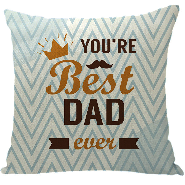 Wholesale Home Father's Day Linen Throw Pillow Cover Car Cushion