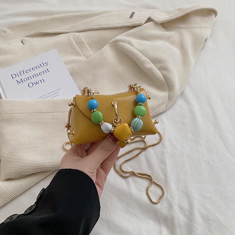 Wholesale Candy Color Chain PU Single Shoulder Crossbody Bag