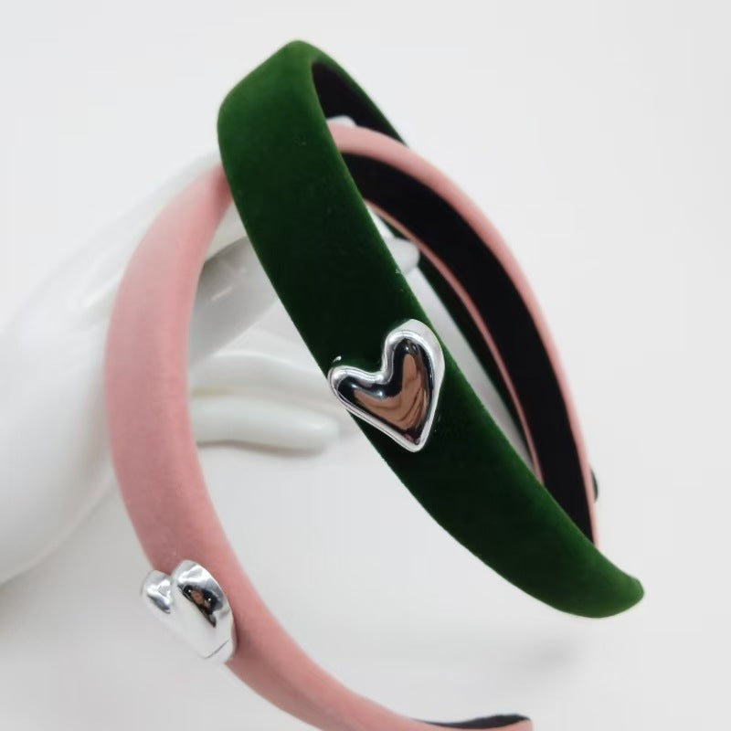 Wholesale Valentine's Day Love Fabric Hair Band Women's  Fabric Wide Edge Headband