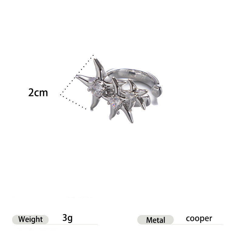 Wholesale Zircon ear clip without hole